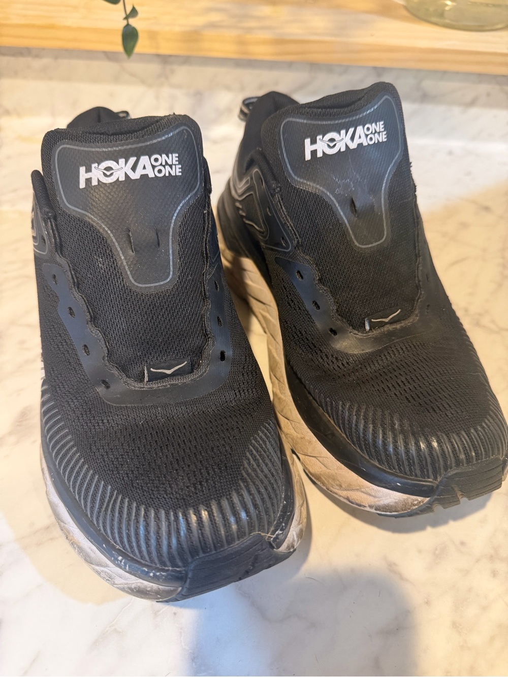 Hoka One One Black Slip-On Athletic Shoes